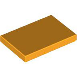 Flat Tile 2x3 Flame Yellowish Orange