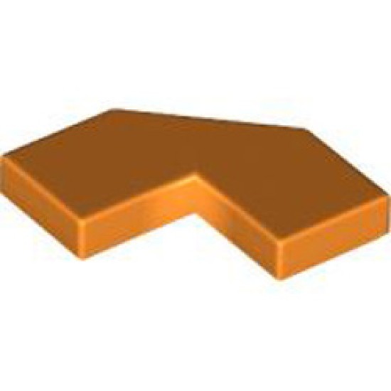 Tile 2x2 90 Degree with 45 Degree Cut Bright Orange