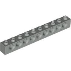 Technic Brick 1x10 Diameter 4.9 Light Grey