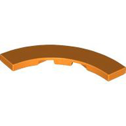 Tile 4x4 with Bow Bright Orange