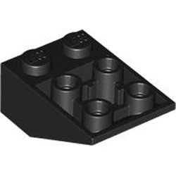 Roof Tile 2x3/25 Degree Inverted with Bottom Stud Black