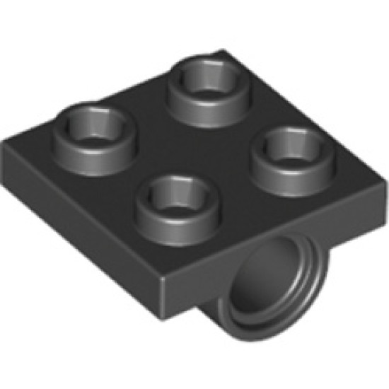 Technic Double Bearing Plate 2x2 Black