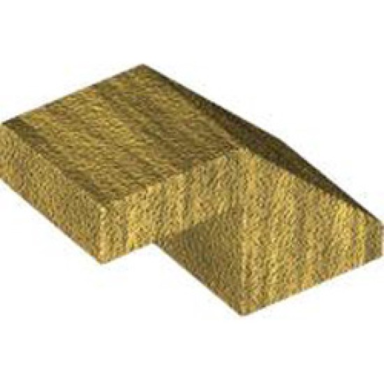 Roof Tile 1x2 Degree 45 without Knobs Warm Gold