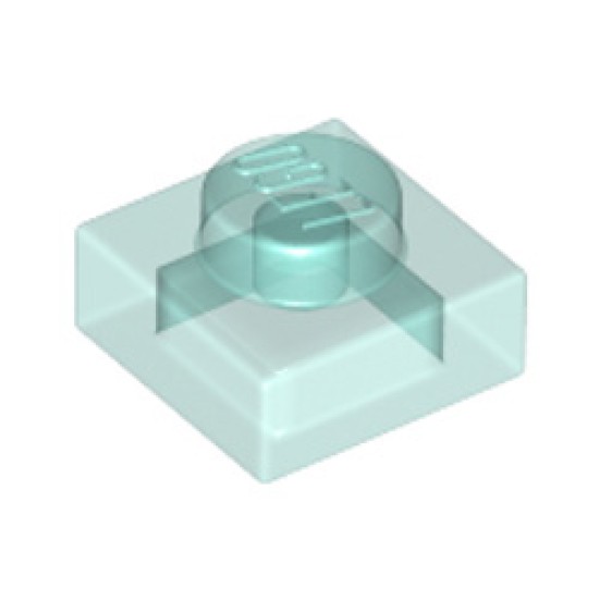 Plate 1x1 Transparent Light Blue