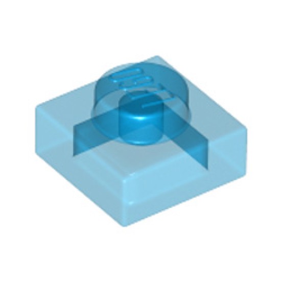 Plate 1x1 Transparent Blue