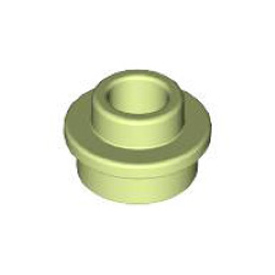 Plate Round 1x1 with Through Hole Spring Yellowish Green