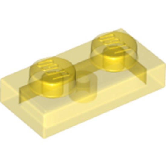 Plate 1x2 Transparent Yellow