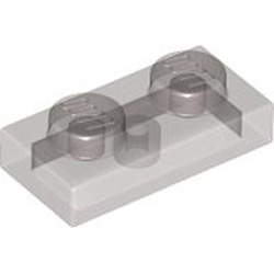 Plate 1x2 Transparent Brown