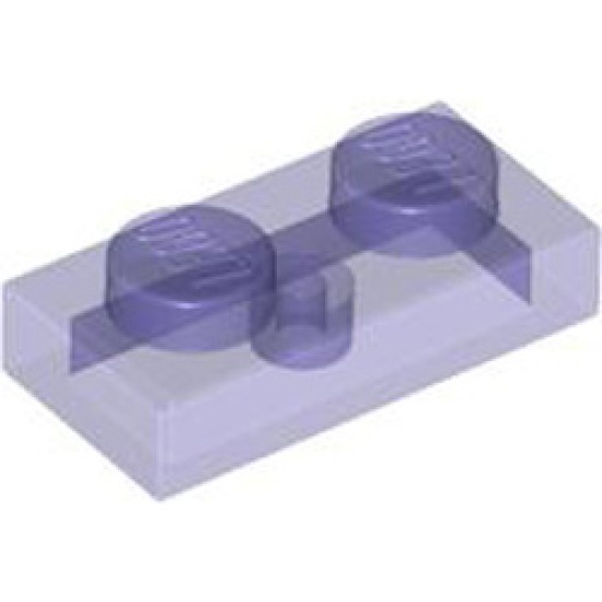 Plate 1x2 Transparent Bright Violet