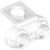 Back Plate with 2 Knobs for Textile Transparent