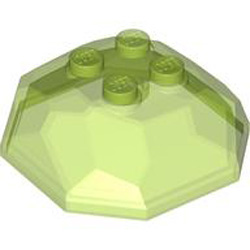 Rock 4x4x1 1/3 Upper Part Transparent Bright Green