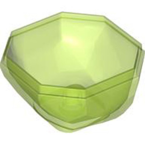 Rock 4x4x1 2/3 Lower Part Transparent Bright Green