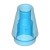 Nose Cone Small 1x1 Transparent Blue