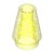 Nose Cone Small 1x1 Transparent Fluorescent Green with Glitter