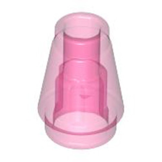 Nose Cone Small 1x1 Transparent Medium Reddish Violet