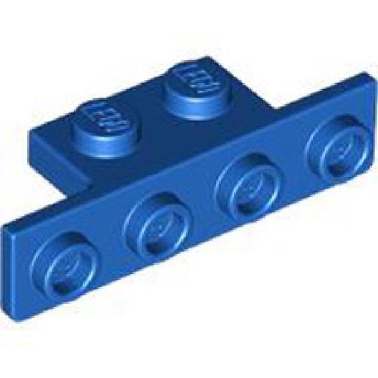 Angle Plate 1x2/1x4 2 Bottom Round Corners Bright Blue