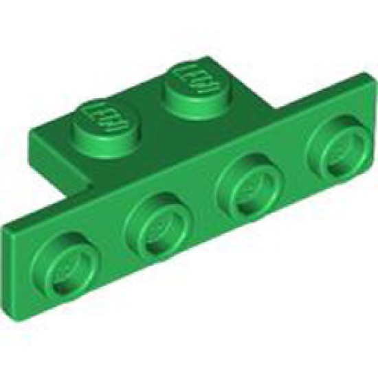 Angle Plate 1x2/1x4 2 Bottom Round Corners Dark Green