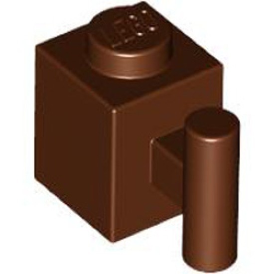 Brick 1x1 with Handle Reddish Brown