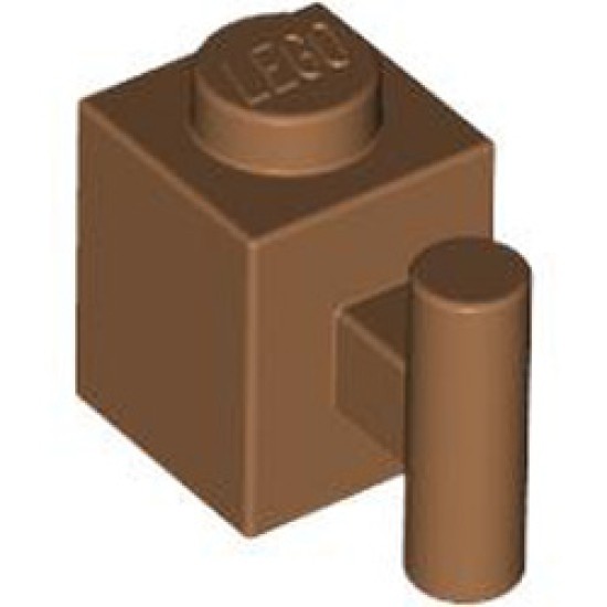 Brick 1x1 with Handle Medium Nougat