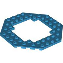 Plate Octagonal 10x10 Dark Azur