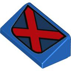Roof Tile 1x2x2/3 Number 8 Bright Blue