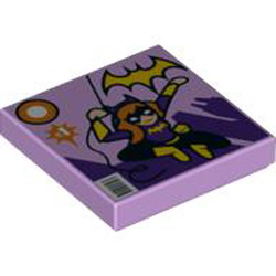 Flat Tile 2x2 Number 317 Lavender