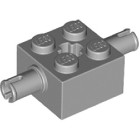 Bearing Element 2x2 with Double Snap Medium Stone Grey