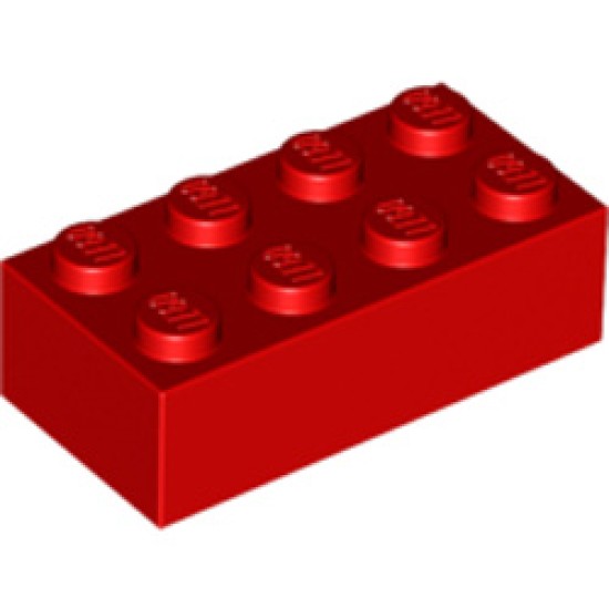 Brick 2x4 Bright Red