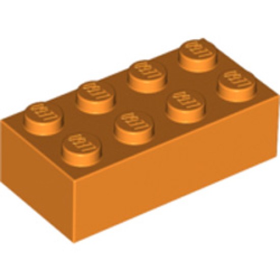 Brick 2x4 Bright Orange