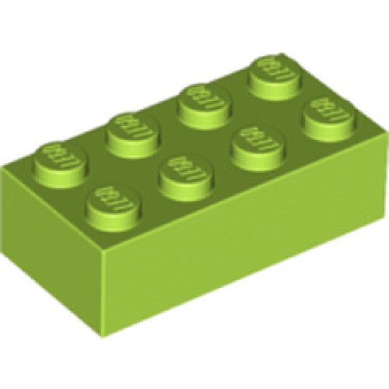 Brick 2x4 Bright Yellowish Green