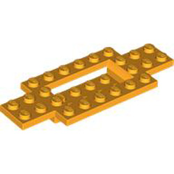 Chassis 4x10 with Bottom 2x4 Flame Yellowish Orange