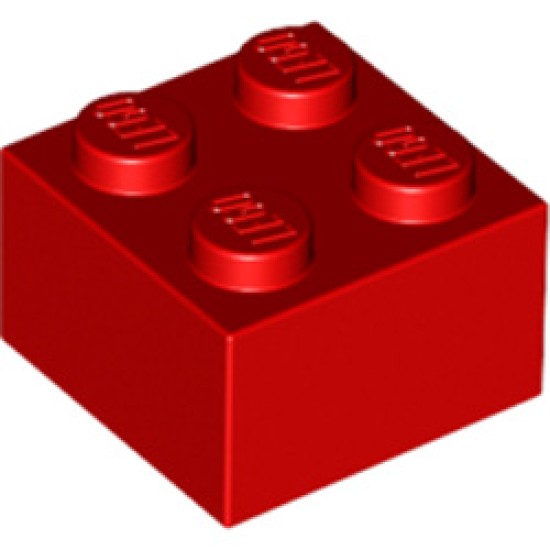 Brick 2x2 Bright Red