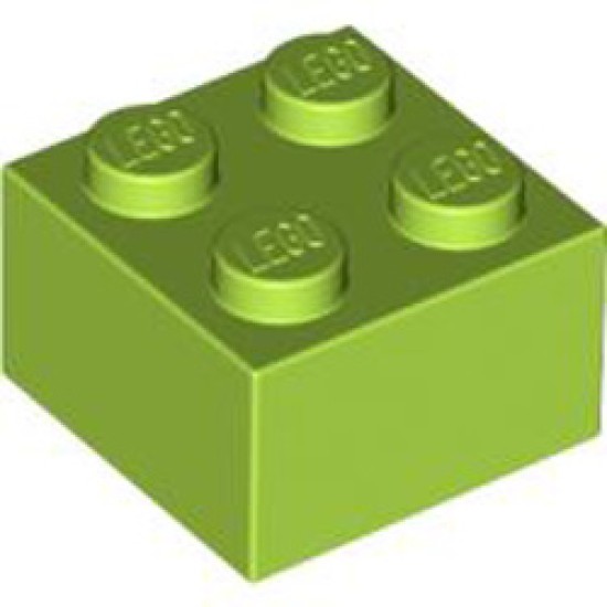 Brick 2x2 Bright Yellowish Green