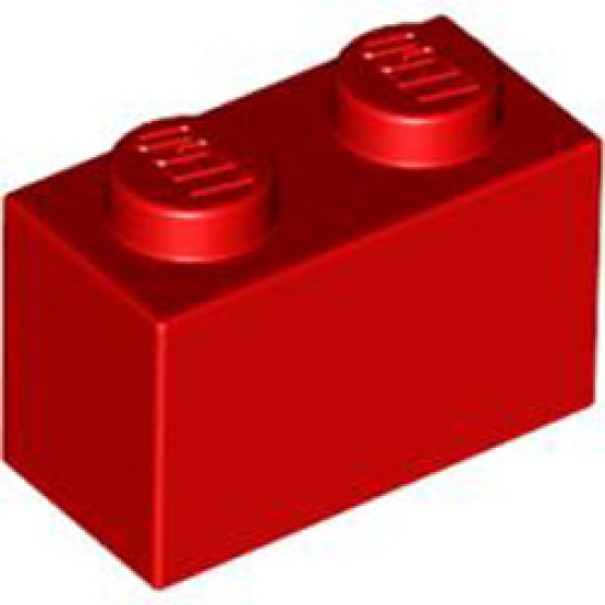 Brick 1x2 Bright Red