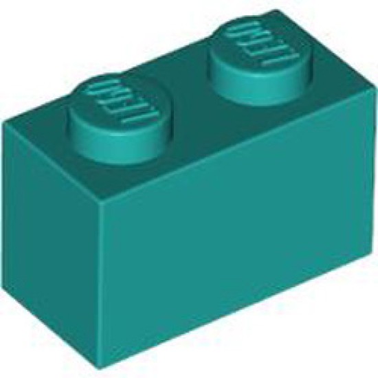 Brick 1x2 Bright Bluish Green