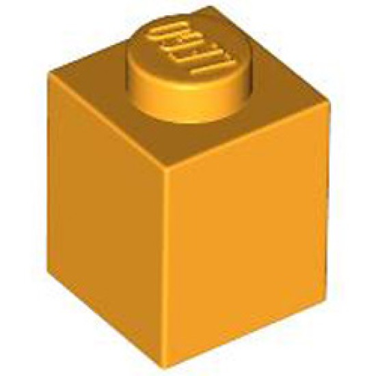 Brick 1x1 Flame Yellowish Orange