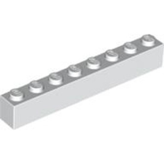 Brick 1x8 White