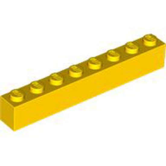 Brick 1x8 Bright Yellow