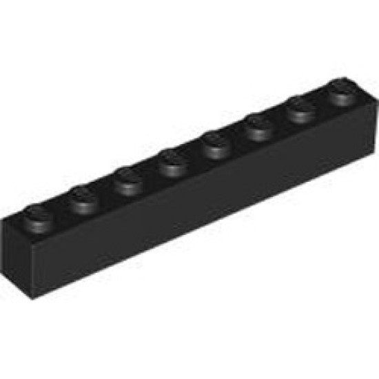 Brick 1x8 Black