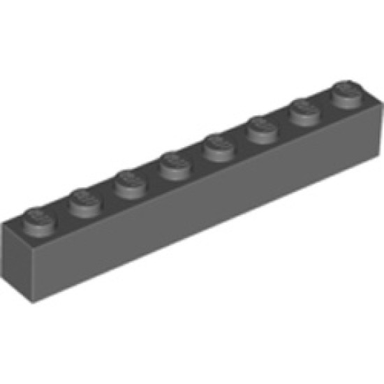 Brick 1x8 Dark Stone Grey