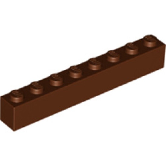 Brick 1x8 Reddish Brown