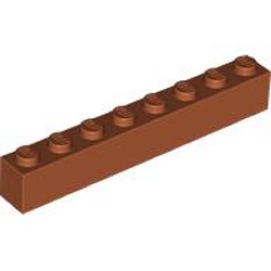 Brick 1x8 Dark Orange