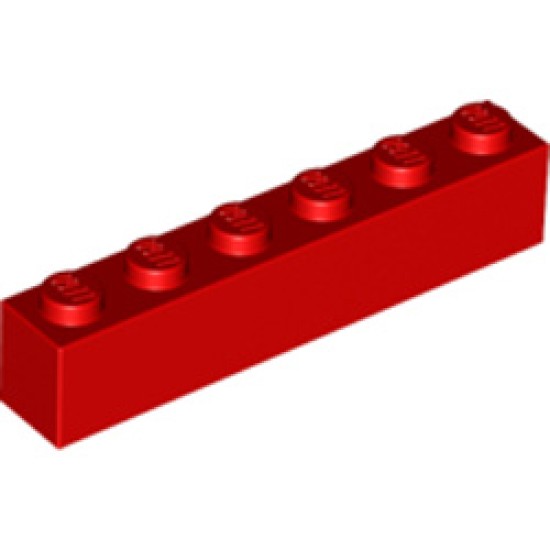 Brick 1x6 Bright Red