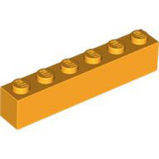 Brick 1x6 Flame Yellowish Orange