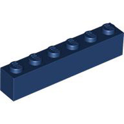 Brick 1x6 Earth Blue