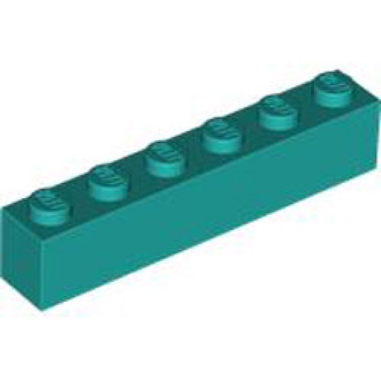 Brick 1x6 Bright Bluish Green