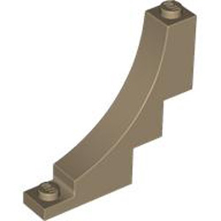 Brick with Bow 1x5x4 Inverted Sand Yellow