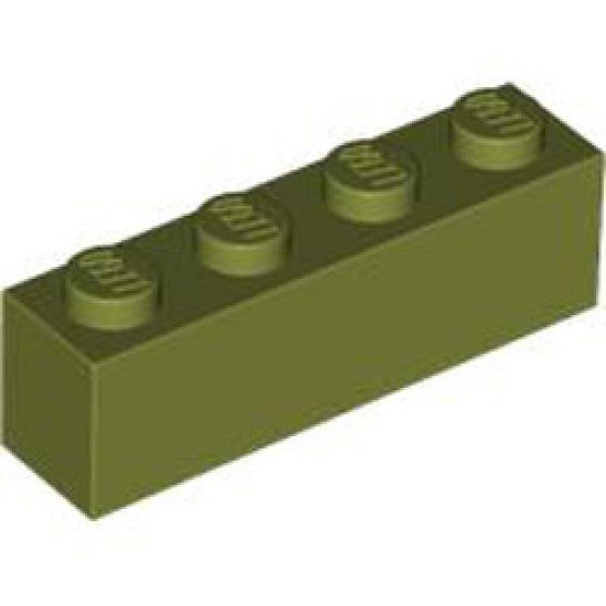 Brick 1x4 Olive Green