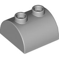 Brick 2x2 with Bow and Knobs Medium Stone Grey