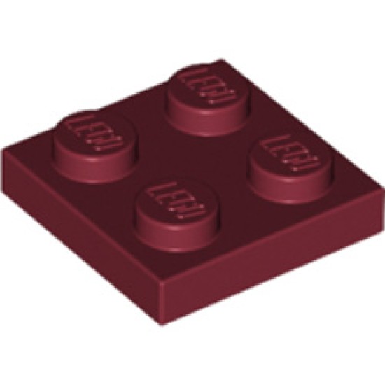 Plate 2x2 Dark Red